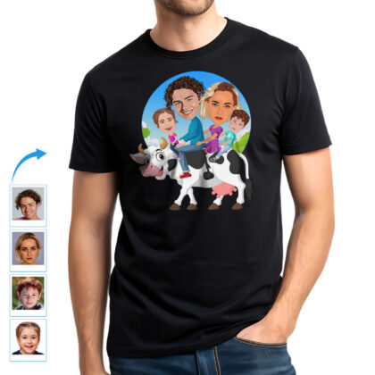 Personalized Papa Cow Shirt – Custom Cow Family Tee for Funny Dads URL Slug: Custom Gifts - Cow Ride www.customywear.com