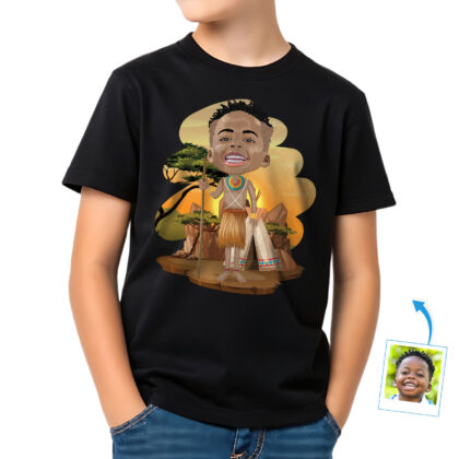 Custom African Boy Shirt | Personalized Desert Adventure Tee Boy's T-shirts www.customywear.com 2