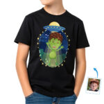 Custom Alien Spaceship Boy Shirt | Personalized UFO Kids Tee Boy's T-shirts www.customywear.com 28