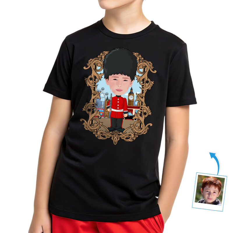 King’s Little Guardian: Custom Royal Guard Boys Shirt – Personalized London Tee Boy's T-shirts www.customywear.com 27