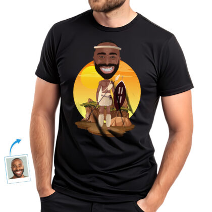 Transform Your Photo into a Custom African American T-Shirt – Male Traditional Portrait Tee Country www.customywear.com 2