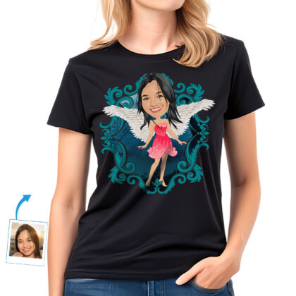 Custom Angel Woman with Wings Shirt | Personalized Fantasy Tee Custom Gifts - Fairy angels www.customywear.com 2