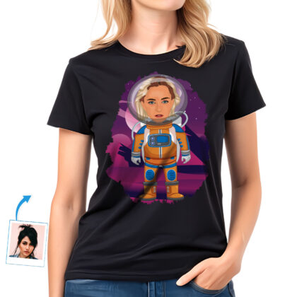 Custom Astronaut Shirt – Personalized Moon Science Tee for Her Custom Gifts - Astronauts www.customywear.com 2