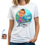 Stylishly Personalized Women’s Shark Tee – Embrace the Waves of Fashion Custom Gifts - Shark Rider www.customywear.com 28