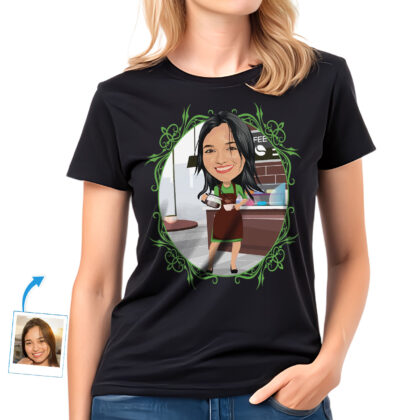 Custom Female Barista Shirt – Personalized Waitress Tee Custom Gifts - Barista www.customywear.com