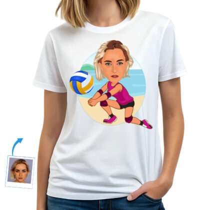 Custom Beach Volleyball Women’s Shirt – Personalized Female Player Tee Custom Gifts - Beach Volleyball www.customywear.com 2