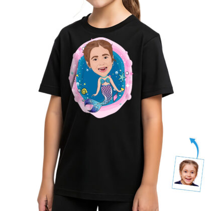 Personalized Mermaid Girl Youth T-Shirt | Custom Underwater Adventure Tee Custom Gifts - Mermaid www.customywear.com