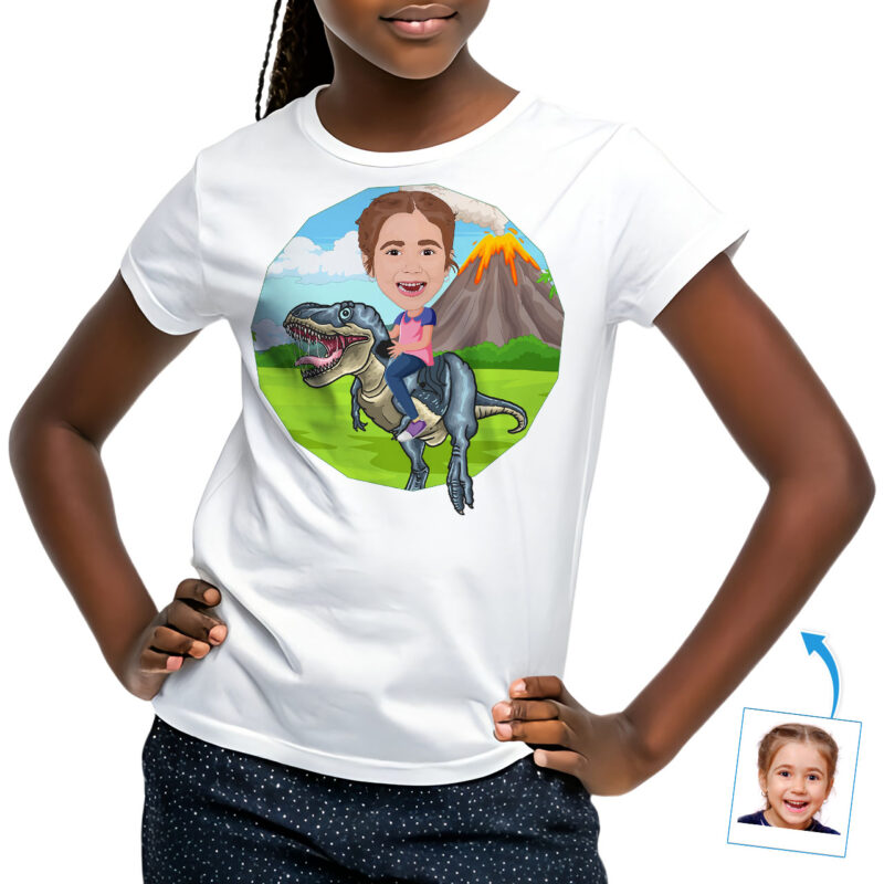 Transform Your Photo to Personalized Dinosaur Rider Tee | Custom Kids T-Shirt Custom Gifts - Dinosaur Ride www.customywear.com 27