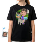 Custom Donkey Ride T-Shirt for Girls | Turn Your Photo into Personalized Cartoon Tee Custom Gifts - Donkey Ride www.customywear.com 28