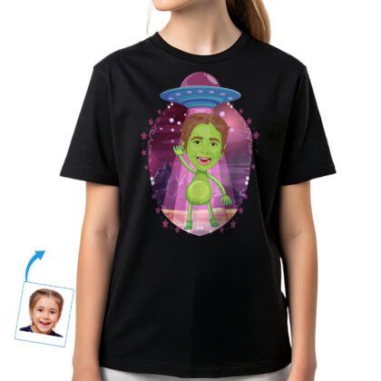 Custom Youth Alien Shirt | Personalized Big Sister Space Tee for Teenage Girls Custom Gifts - Alien shirts www.customywear.com