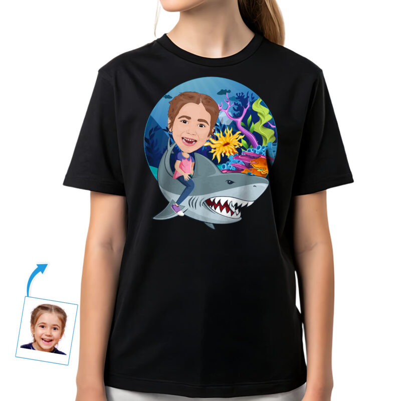 Custom Baby Shark Shirt | Personalized Whale Shark Youth Tee Custom Gifts - Shark Rider www.customywear.com 27