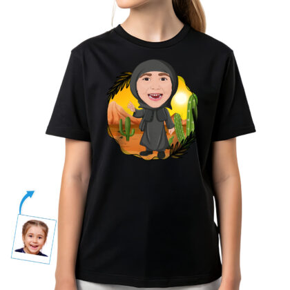 Custom Arabian Girl Hijab Shirt | Personalized Cultural Kids Tee Custom Gifts - Arabic culture www.customywear.com