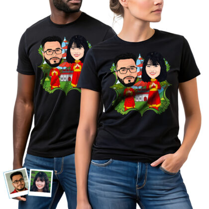 Transform Your Photos into Custom Chinese Couple Matching Shirts Custom Gifts - Chinese Tradition www.customywear.com