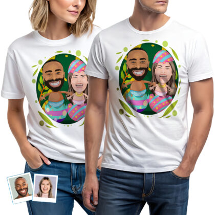 Personalized Easter Egg Couple T-Shirts – Custom Christian Gifts Custom Gifts - Easter Eggs www.customywear.com