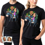 Custom Donkey Couple Shirt – Transform Your Photos into Hilarious Personalized Tee Custom Gifts - Donkey Ride www.customywear.com 28