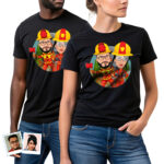 Personalized Firefighter Couples Shirt – Custom Portrait Tee for Heroes Custom Gifts - Firefighters www.customywear.com 28