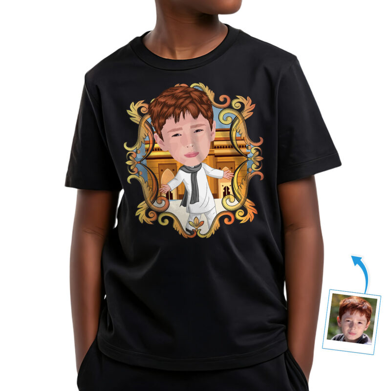 Personalized Indian Boy Tee | Custom Photo T-Shirt Art Boy's T-shirts www.customywear.com 27