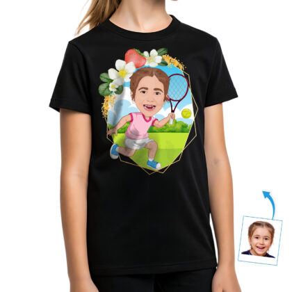 Custom Girls Tennis Shirt – Personalized Youth Tennis Tee Custom Gifts - Tennis Player www.customywear.com