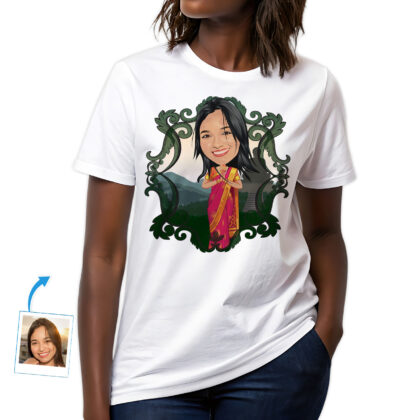 Custom Traditional Indian Dress T-Shirt – Personalized Photo Tee for Travel Enthusiasts Custom Gifts - Indian Culture www.customywear.com 2