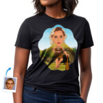 Personalized Caveman Portrait T-Shirt - Transform Your Photo into Custom Funny Tee