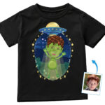 Custom Alien Spaceship Boy Shirt | Personalized UFO Kids Tee Boy's T-shirts www.customywear.com 29