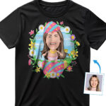 Personalized Easter Egg Portrait T-Shirt – Transform Your Photo into Custom Funny Tee Custom Gifts - Easter Eggs www.customywear.com 29