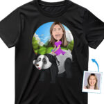 Custom Panda Riding Woman Shirt | Personalized Animal Tee Custom Gifts - Panda Ride www.customywear.com 29