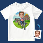 Transform Your Photo to Personalized Dinosaur Rider Tee | Custom Kids T-Shirt Custom Gifts - Dinosaur Ride www.customywear.com 29