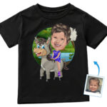 Custom Donkey Ride T-Shirt for Girls | Turn Your Photo into Personalized Cartoon Tee Custom Gifts - Donkey Ride www.customywear.com 29