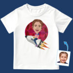 Fly Among the Stars: Custom Rocket Riding Girl Shirt – Personalized Spaceship Alien Planet Tee Custom Gifts - Rocket ship www.customywear.com 29