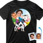 Custom Cow Portrait T-Shirt – Personalized Animal Tee for Couples Custom Gifts - Cow Ride www.customywear.com 29