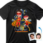 Personalized Superhero Couples Shirt – Unleash Your Super Love! Custom Gifts - Superhero original red www.customywear.com 29