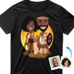 Personalized African American Couple T-Shirt – Custom Traditional Portrait Tee Custom Gifts - African Dress www.customywear.com 29