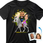 Personalized Zebra Ride Couple Shirt – Custom Animal Camping Matching Tees Custom Gifts - Zebra Riders www.customywear.com 29