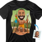 Transform Your Photo into Custom Caveman Shirt for Men – Personalized Tee Country www.customywear.com 29