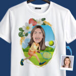 Personalized Tennis Player T-Shirt – Transform Your Photo into Custom Tennis Tee Custom Gifts - Tennis Player www.customywear.com 29