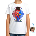 Personalized Superhero Custom T-Shirt – Turn Your Photo into a Superboy Tee Boy's T-shirts www.customywear.com 30