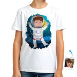 Custom Astronaut Boy Shirt | Personalized Young Kid Moon Landing Tee Boy's T-shirts www.customywear.com 30