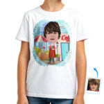 Custom Barista Kid T-Shirt – Personalized Photo Tee for Youth Boy's T-shirts www.customywear.com 30