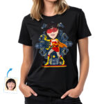 Custom Female Superhero T-Shirt – Personalized Heroic Women’s Gift Custom Gifts - Superhero original red www.customywear.com 30