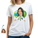 Custom Nurse Shirt – Personalized Nursing Gift with Heart Globe Custom Gifts - Nurse www.customywear.com 30