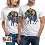 Custom Donkey Couple Shirt – Transform Your Photos into Hilarious Personalized Tee Custom Gifts - Donkey Ride www.customywear.com 30