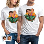 Custom Dinosaur Ride Couples Shirts – Personalized Dino Adventure Tee Custom Gifts - Dinosaur Ride www.customywear.com 30