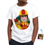 Custom Firefighter Youth Tee – Personalized Big Brother Fireman Shirt Boy's T-shirts www.customywear.com 30