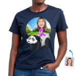 Custom Panda Riding Woman Shirt | Personalized Animal Tee Custom Gifts - Panda Ride www.customywear.com 31