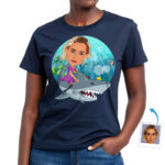 Stylishly Personalized Women’s Shark Tee – Embrace the Waves of Fashion Custom Gifts - Shark Rider www.customywear.com 31