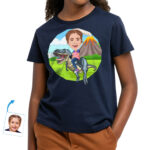 Transform Your Photo to Personalized Dinosaur Rider Tee | Custom Kids T-Shirt Custom Gifts - Dinosaur Ride www.customywear.com 31