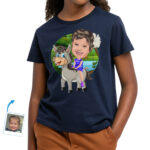 Custom Donkey Ride T-Shirt for Girls | Turn Your Photo into Personalized Cartoon Tee Custom Gifts - Donkey Ride www.customywear.com 31