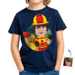 Custom Firefighter Youth Tee – Personalized Big Brother Fireman Shirt Boy's T-shirts www.customywear.com 31