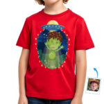 Custom Alien Spaceship Boy Shirt | Personalized UFO Kids Tee Boy's T-shirts www.customywear.com 32